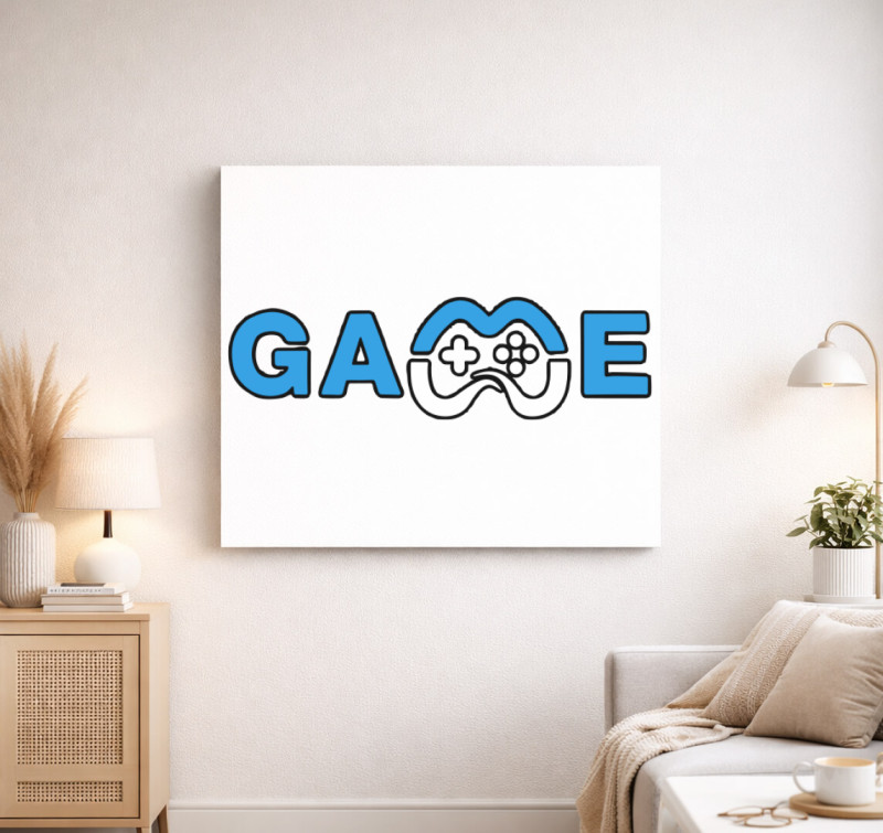 Game Joystick vászonkép — Fehér