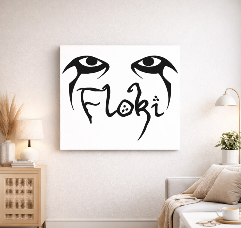 HRAFNA-FLOKI vászonkép — Fehér