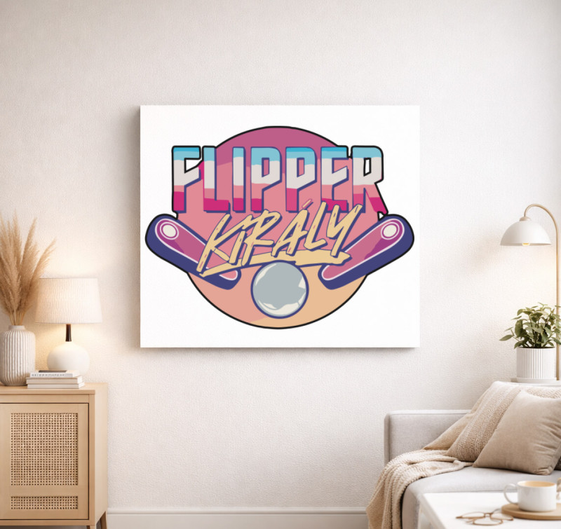 Flipper király vászonkép — Fehér