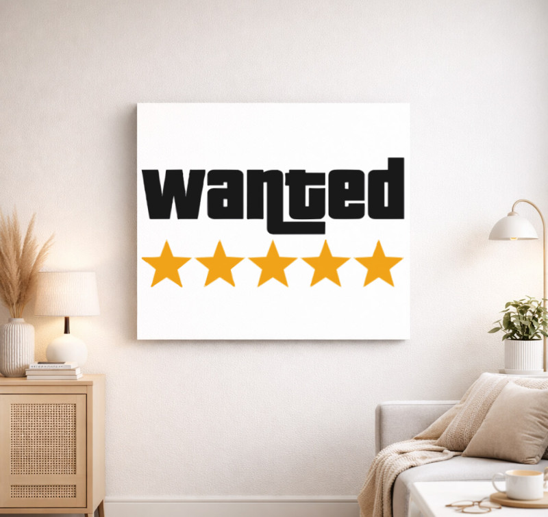 GTA Wanted vászonkép — Fehér