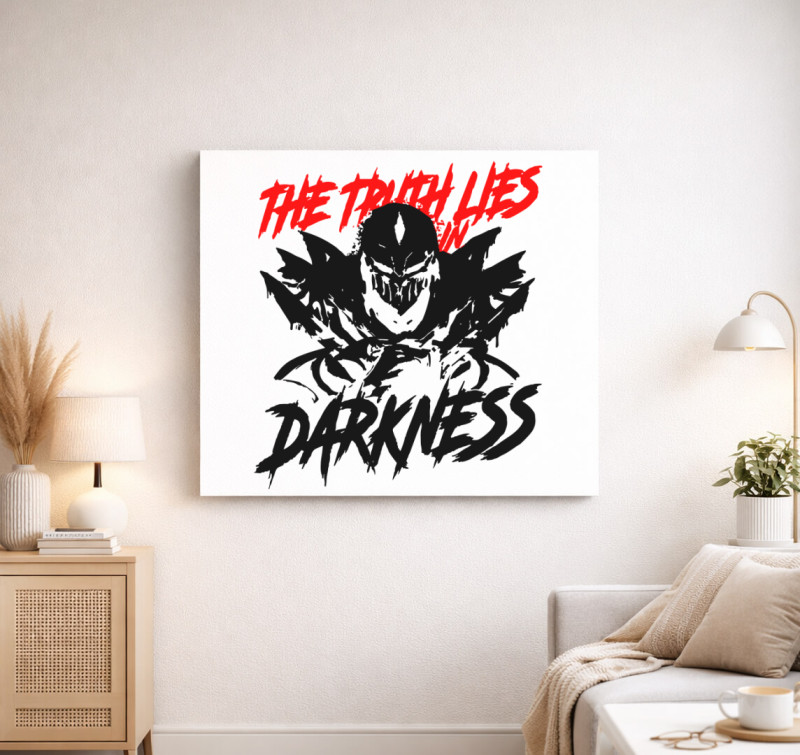 The Truth Lies in Darkness vászonkép — Fehér