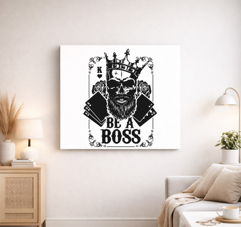 Be a boss vászonkép — Fehér