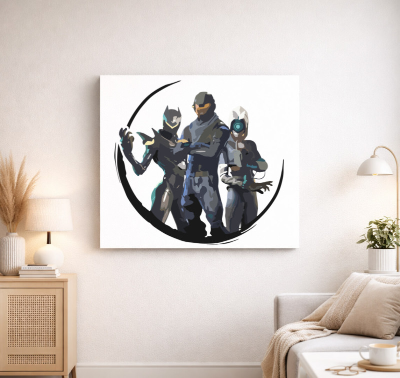 Fortnite Art vászonkép — Fehér