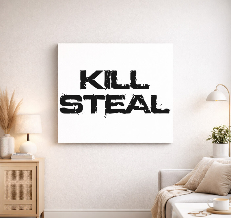 Kill steal vászonkép — Fehér