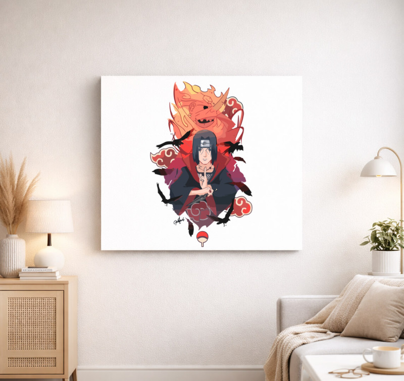 Uchiha Itachi naruto vászonkép — Fehér