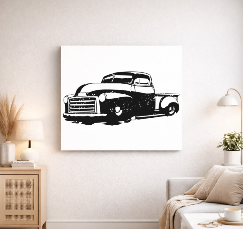 Chevrolet 3100 vászonkép — Fehér