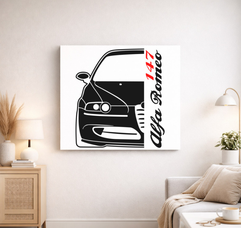 Alfa Romeo 147 vászonkép — Fehér