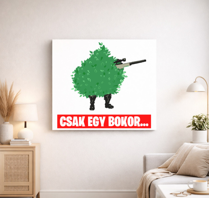 Fortnite csak egy bokor vászonkép — Fehér