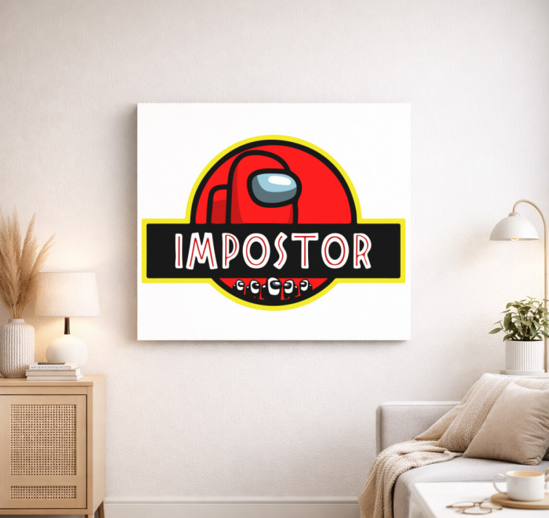 Among Us Impostor 4 vászonkép — Fehér