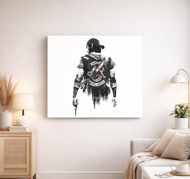 Days Gone character vászonkép — Fehér