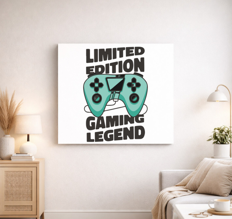 Limited edition gaming legend vászonkép — Fehér