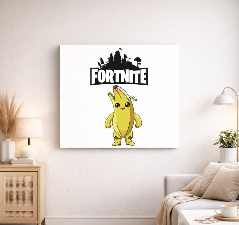 Fortnite Banán vászonkép — Fehér