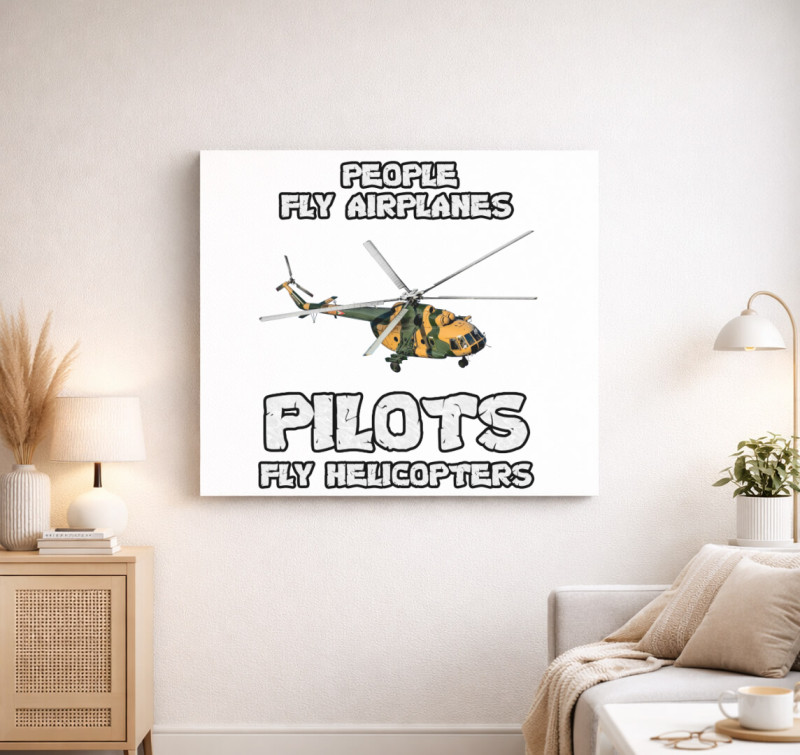 Fly Mi-17 vászonkép — Fehér