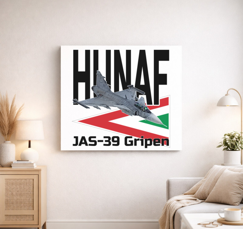 Légierő JAS-39 vászonkép — Fehér