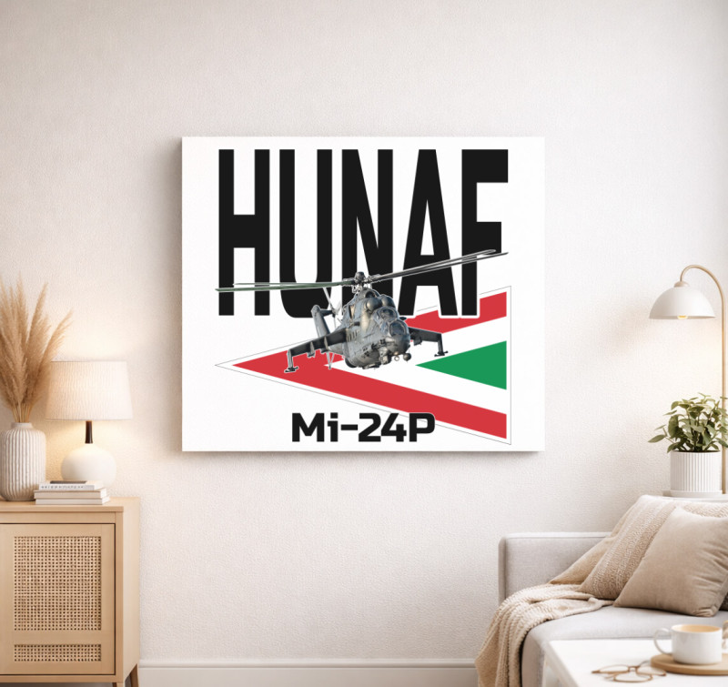 Légierő Mi-24P 2 vászonkép — Fehér