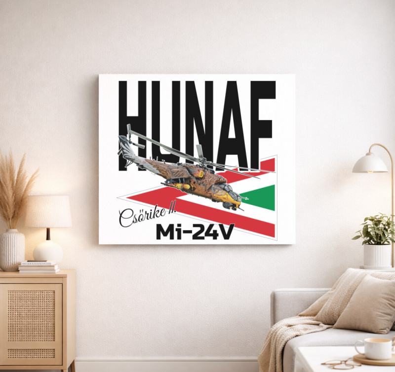 Légierő Mi-24V vászonkép — Fehér