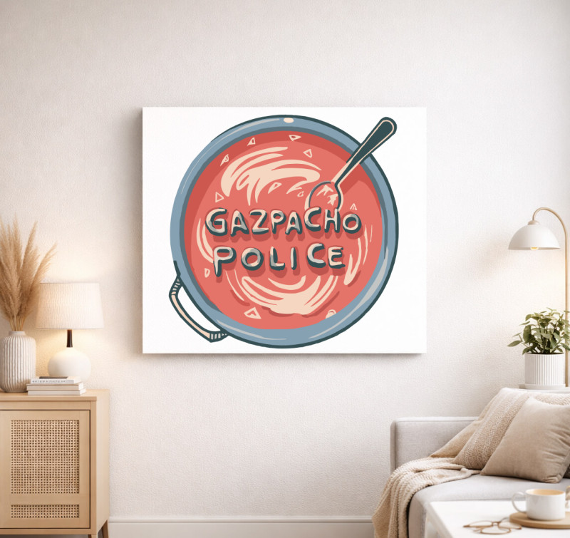 Gazpacho Police vászonkép — Fehér