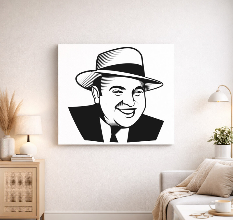 Al Capone vászonkép — Fehér