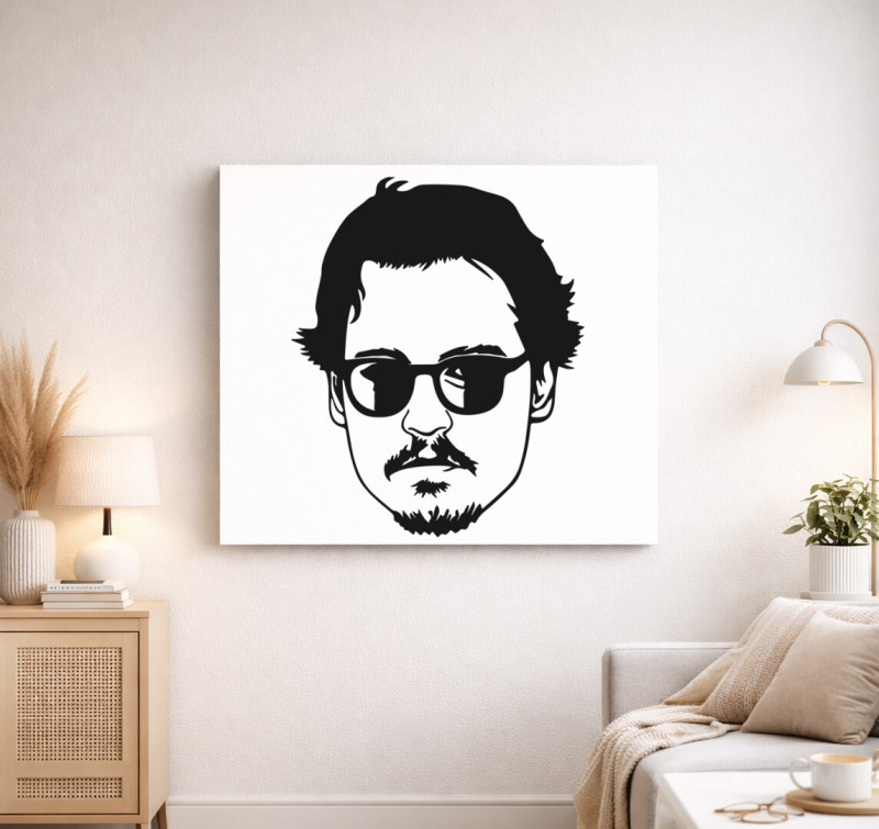 Johnny Depp vászonkép — Fehér