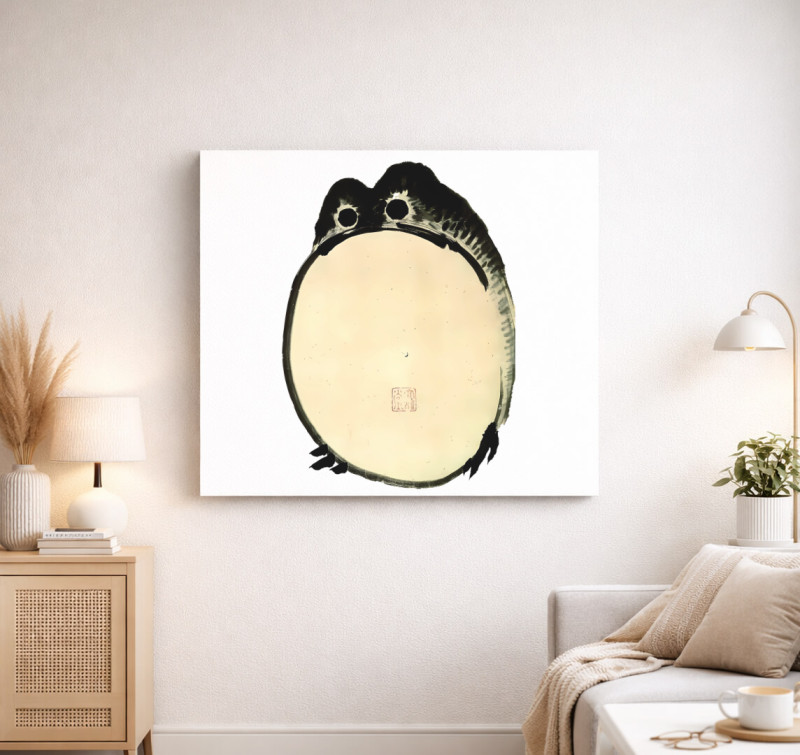 Matsumoto vintage frog vászonkép — Fehér