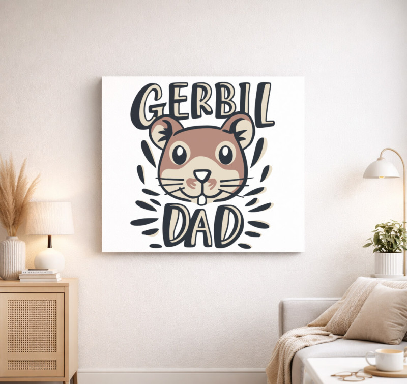 Gerbil Dad vászonkép — Fehér