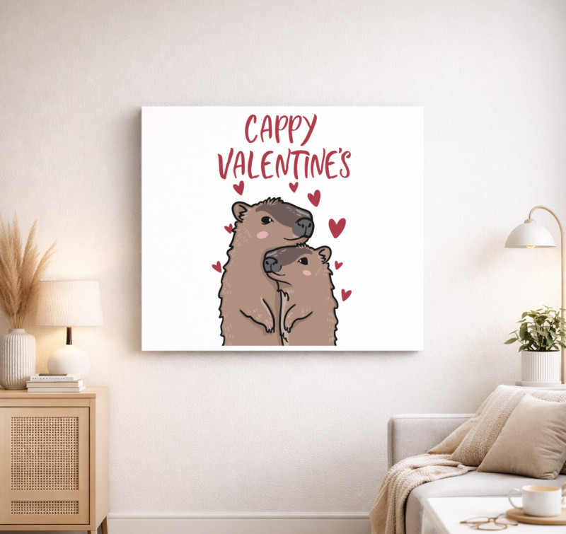 Cappy Valentines vászonkép — Fehér
