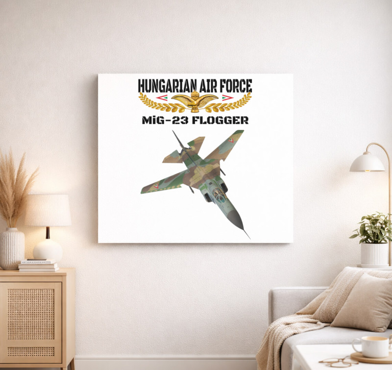 Aranysas MiG-23 2 vászonkép — Fehér