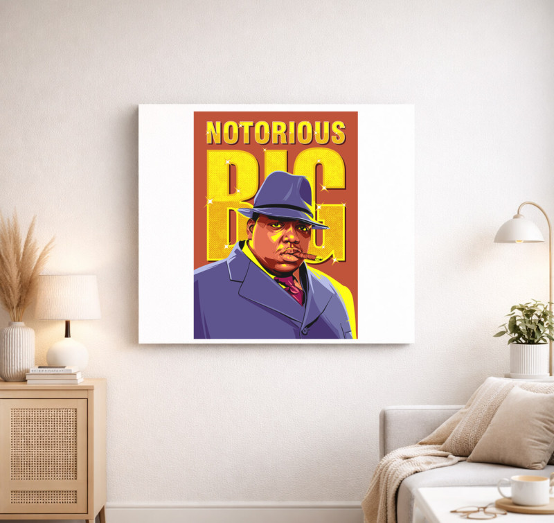 The Notorious B.I.G. vászonkép — Fehér
