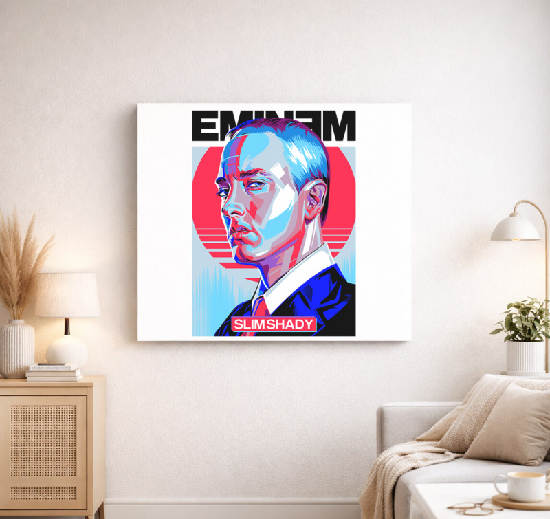 Eminem Slim Shady vászonkép — Fehér
