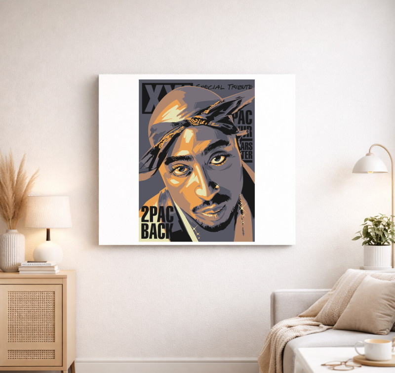 2Pac vászonkép — Fehér