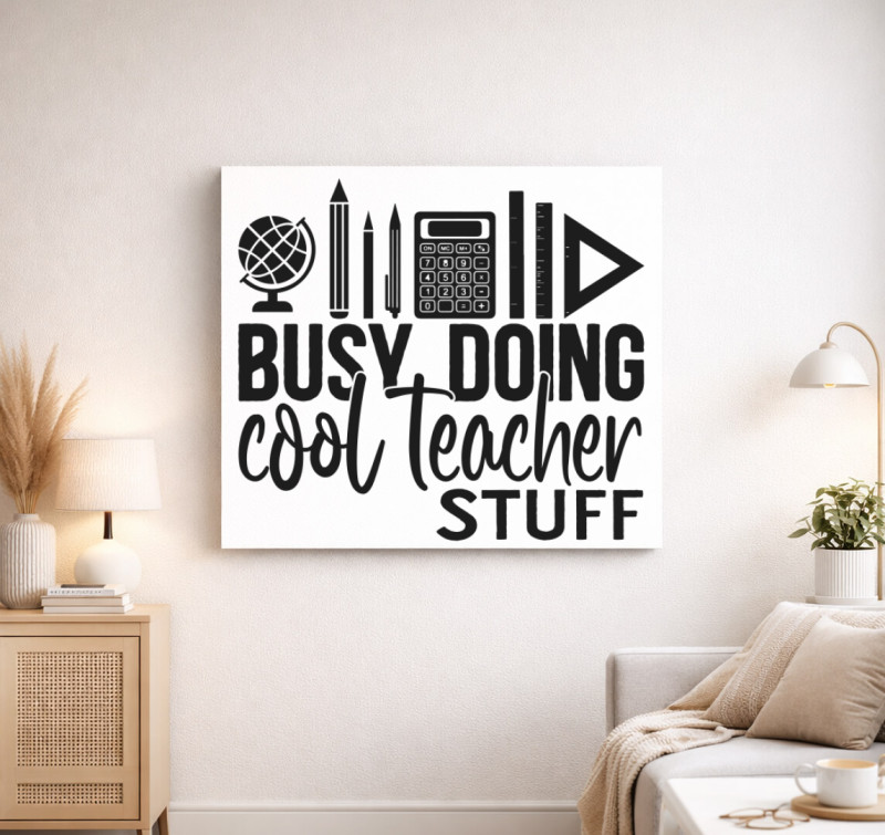 Teacher stuff vászonkép — Fehér