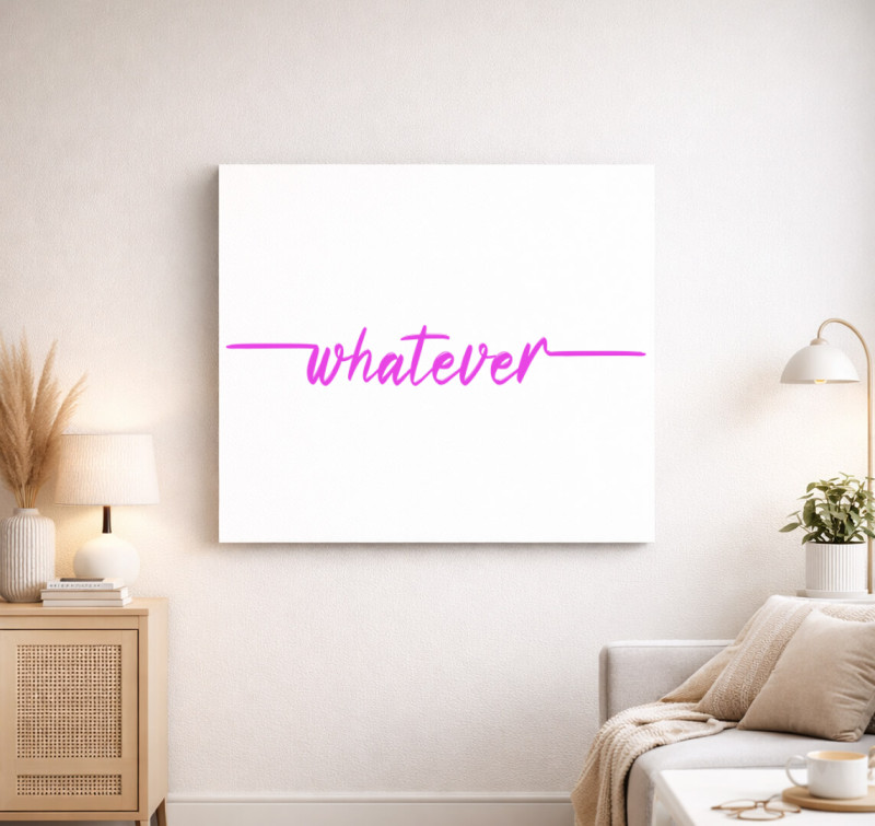 Whatever pink vászonkép — Fehér
