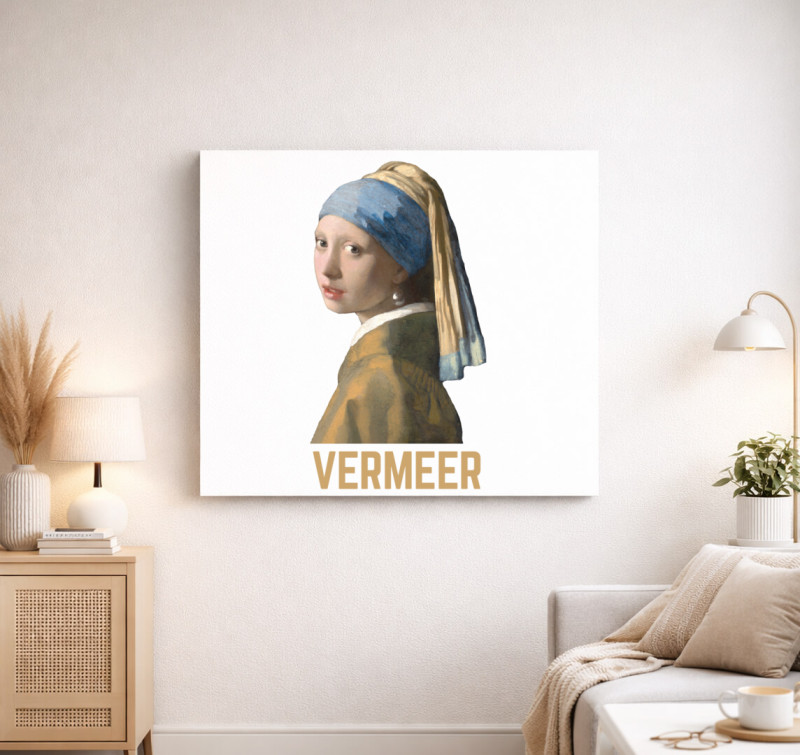 Vermeer festmény vászonkép — Fehér