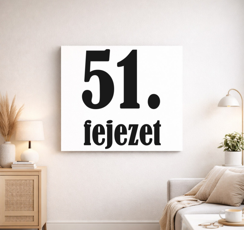 Születésnap fejezet vászonkép — Fehér