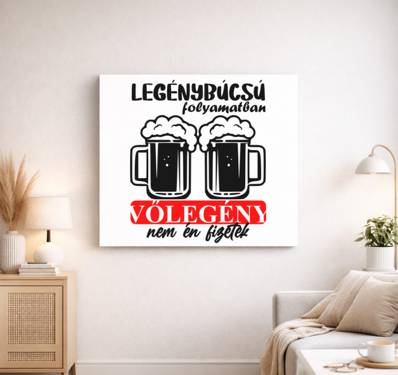 Legénybúcsús Vőlegény 2 vászonkép — Fehér