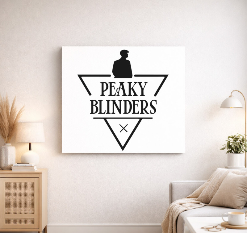 Peaky Blinders logo vászonkép — Fehér