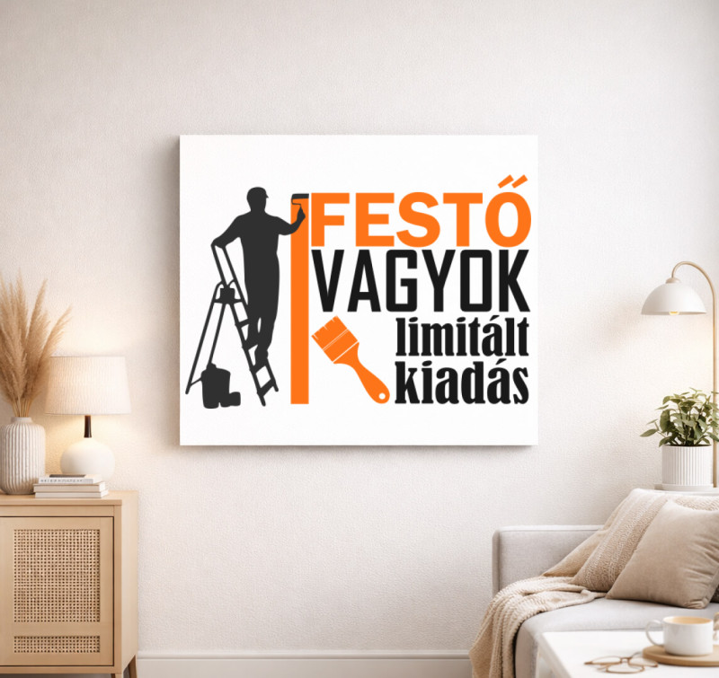 Festő vagyok vászonkép — Fehér