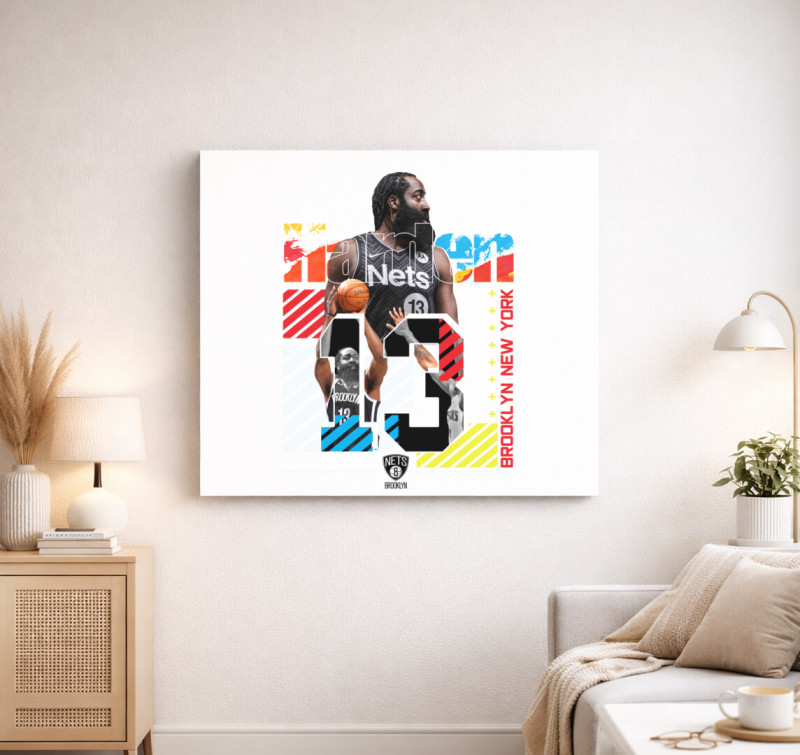 James Harden vászonkép — Fehér
