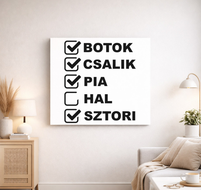 Horgászás hal nélkül vászonkép — Fehér