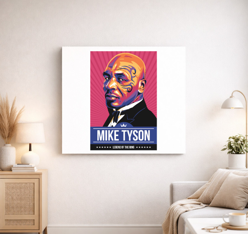 Mike Tyson vászonkép — Fehér