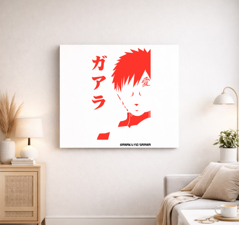 Gaara silhouette  vászonkép — Fehér