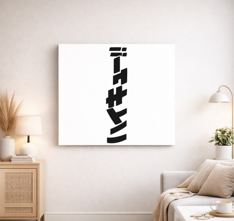Naruto Letters vászonkép — Fehér