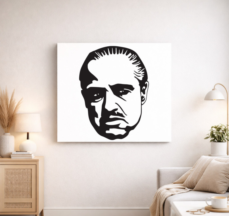 Godfather Keresztapa vászonkép — Fehér