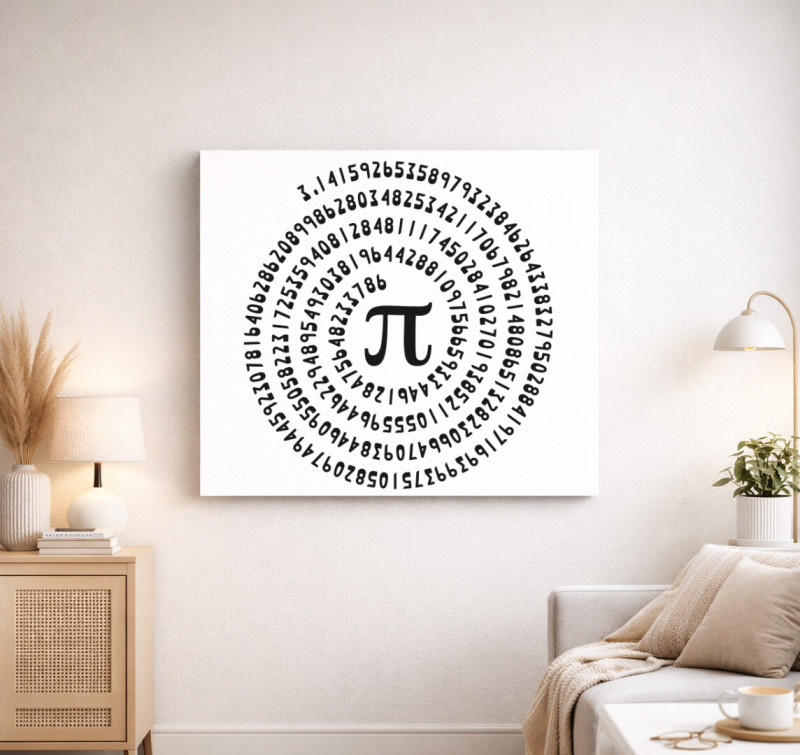 PI nap vászonkép — Fehér