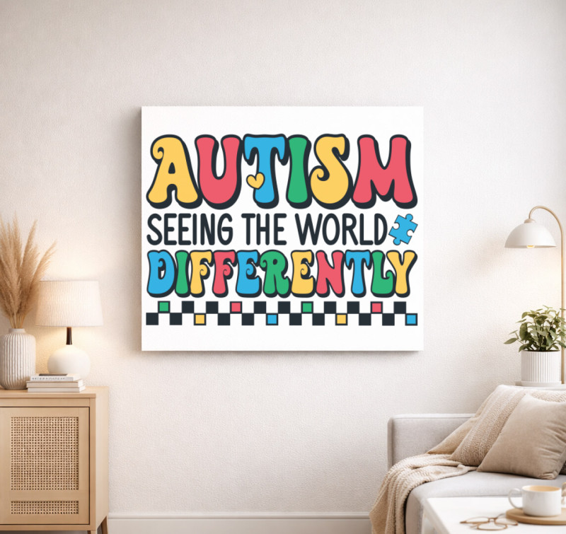 Autism vászonkép — Fehér