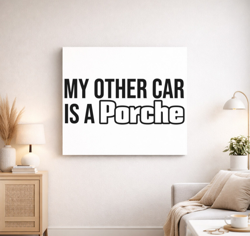 Porche car vászonkép — Fehér