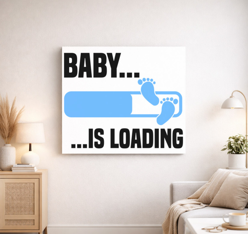 Baby is loading fiú vászonkép — Fehér