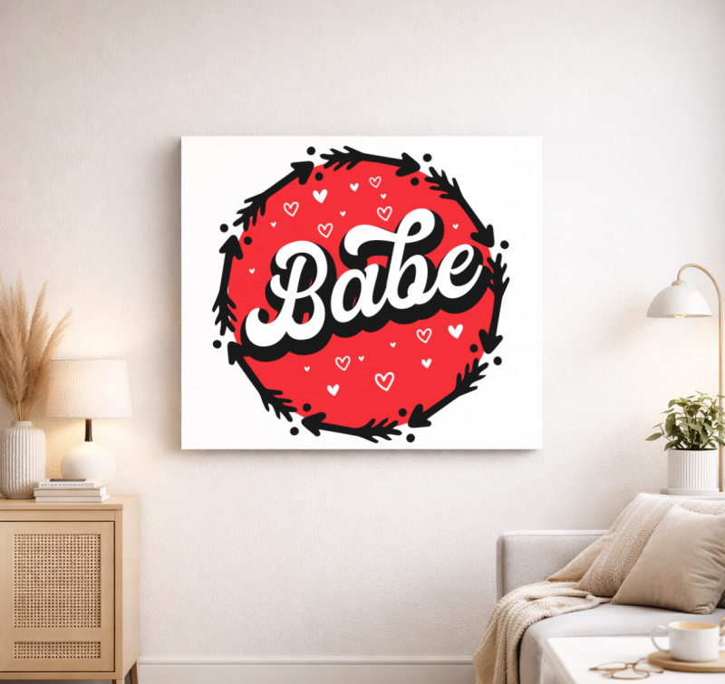 Babe vászonkép — Fehér
