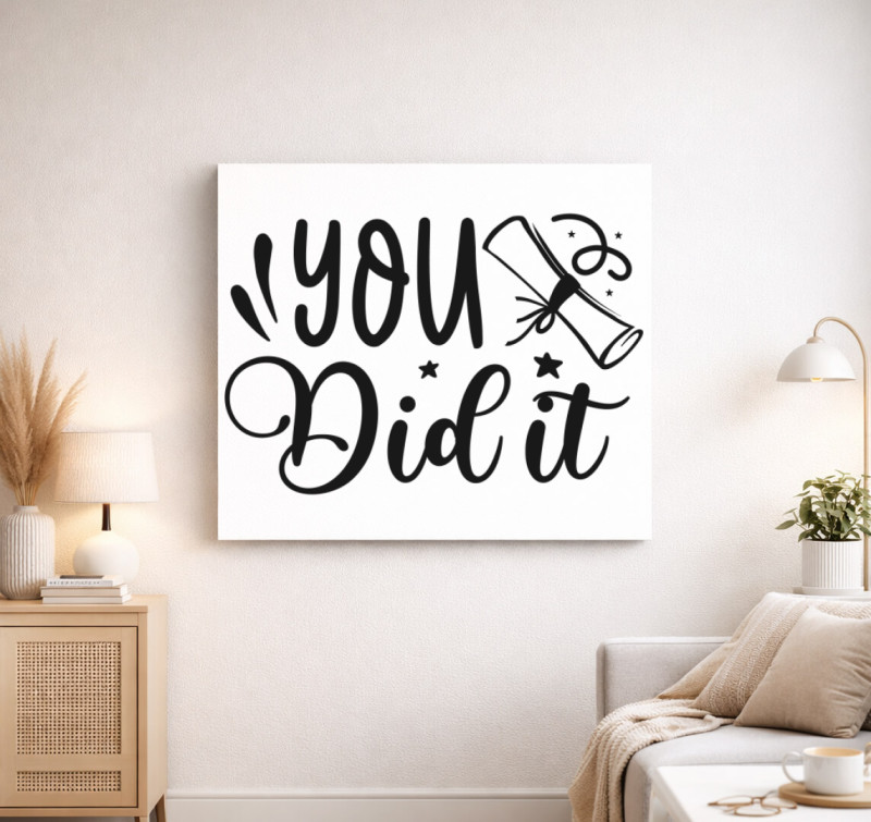 You did it vászonkép — Fehér