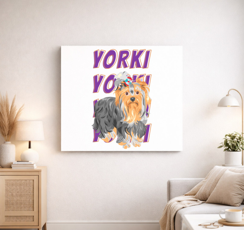 Yorki mintás vászonkép — Fehér